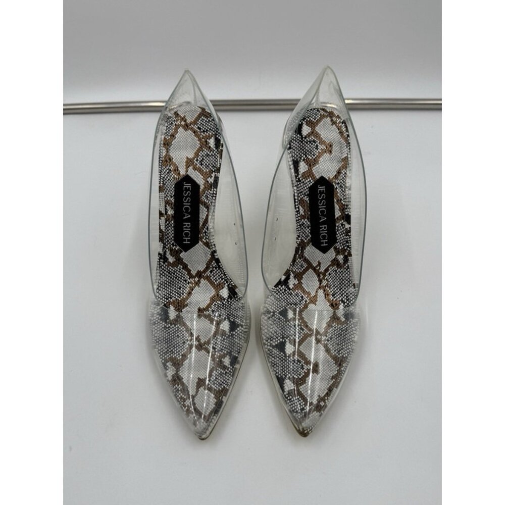 Jessica Rich So Fancy Sandal Snake Print Stiletto Pumps New Size EU 38 USA 7.5 8 - Picture 1 of 10